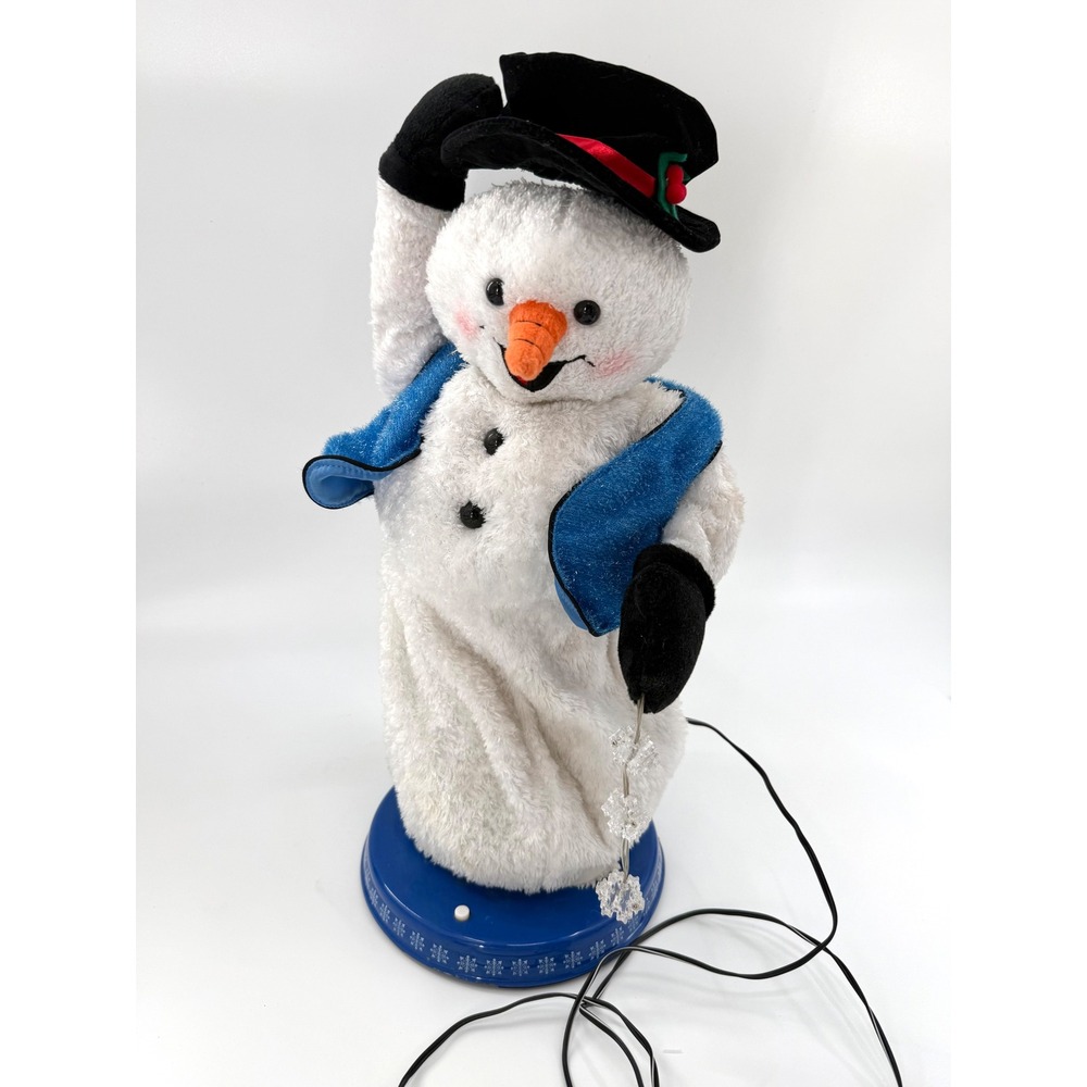 Gemmy Spinning Snowflake Snowman Animated Musical Snow Miser Works Patially